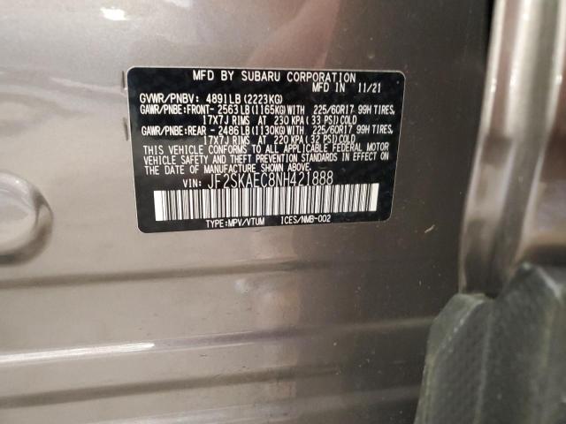 JF2SKAEC8NH421888 Subaru Forester Premium