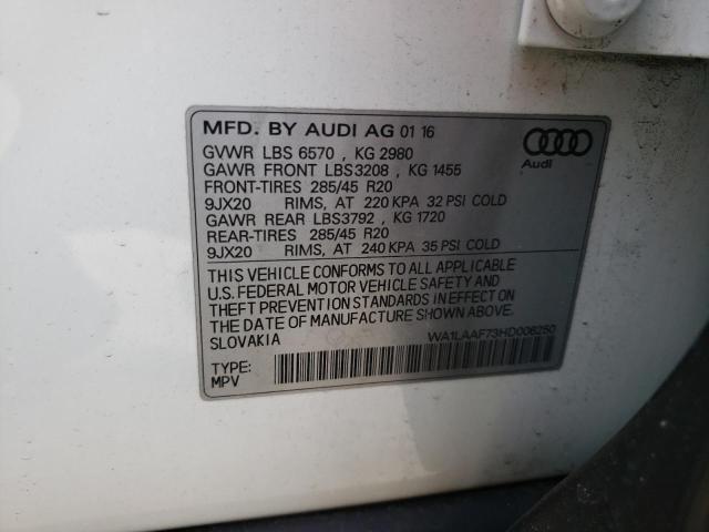 2017 AUDI Q7 PREMIUM WA1LAAF73HD006250