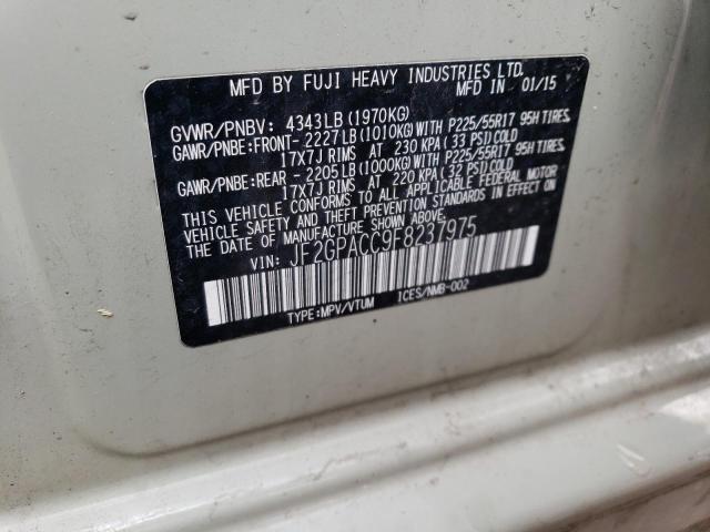 JF2GPACC9F8237975 Subaru Xv Crosstrek 2.0 Premium
