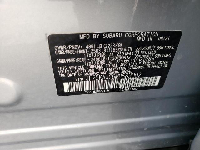 2021 SUBARU FORESTER P JF2SKAJC6MH589002