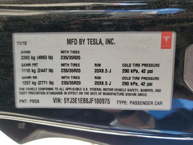 5YJ3E1EB8JF180975 Tesla MODEL 3