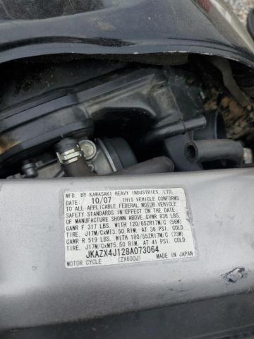 2008 KAWASAKI ZX600 J1 - JKAZX4J128A073064
