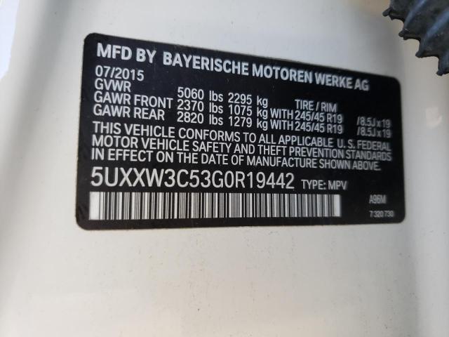 5UXXW3C53G0R19442 BMW X4