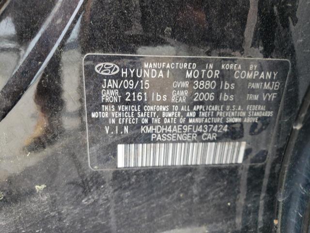 2015 HYUNDAI ELANTRA SE KMHDH4AE9FU437424
