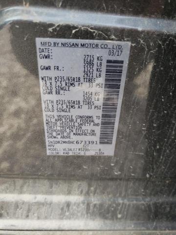 2017 NISSAN PATHFINDER - 5N1DR2MN8HC673391