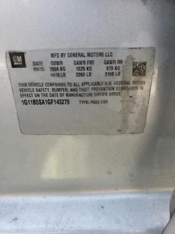 2016 CHEVROLET MALIBU LIM - 1G11B5SA1GF143279