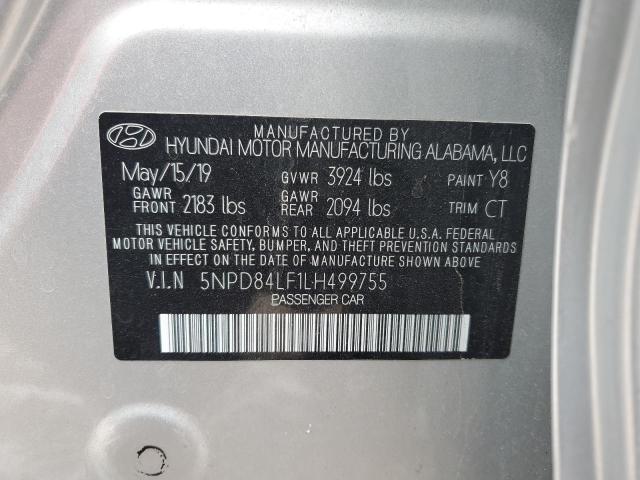 5NPD84LF1LH499755 Hyundai ELANTRA SEL