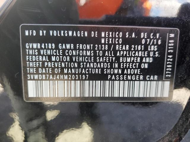 2017 VOLKSWAGEN JETTA SE - 3VWDB7AJ4HM203197