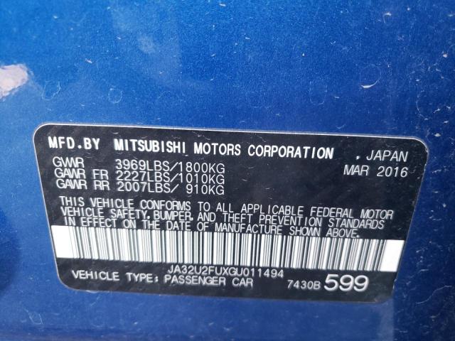 2016 MITSUBISHI LANCER ES JA32U2FUXGU011494