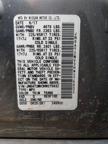 JN8AT2MV3HW275632 Nissan ROGUE S