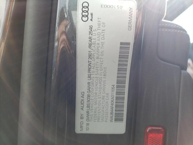 2019 AUDI S4 PREMIUM - WAUB4AF40KA011054