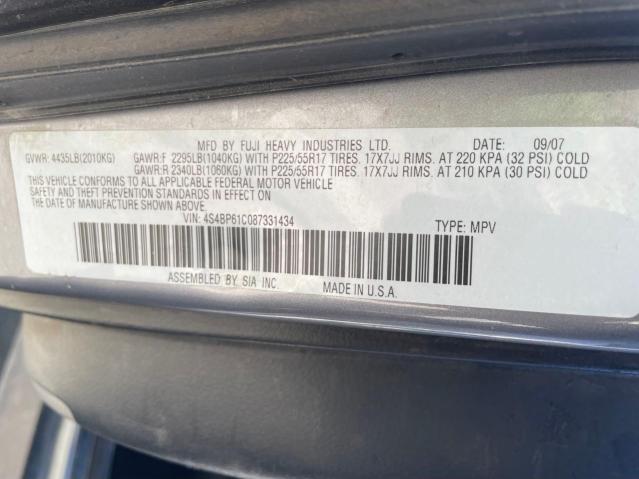 4S4BP61C087331434 Subaru Outback