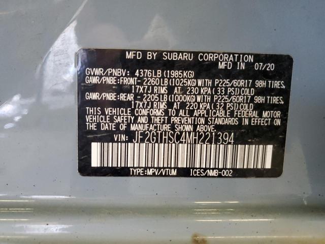JF2GTHSC4MH221394 Subaru Crosstrek