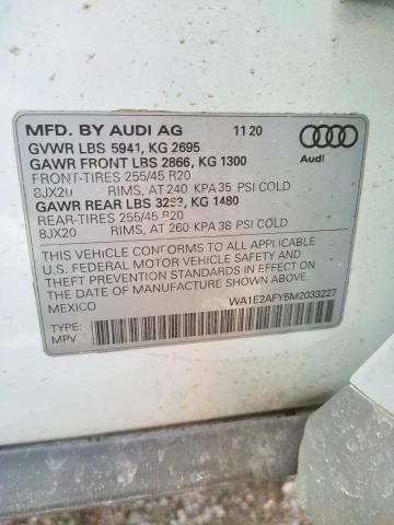 2021 AUDI Q5 E PREMI - WA1E2AFY5M2033227