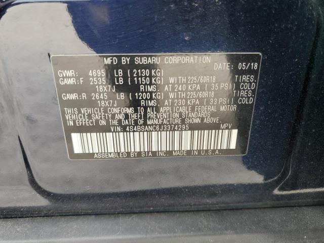 2018 SUBARU OUTBACK 2. 4S4BSANC6J3374295