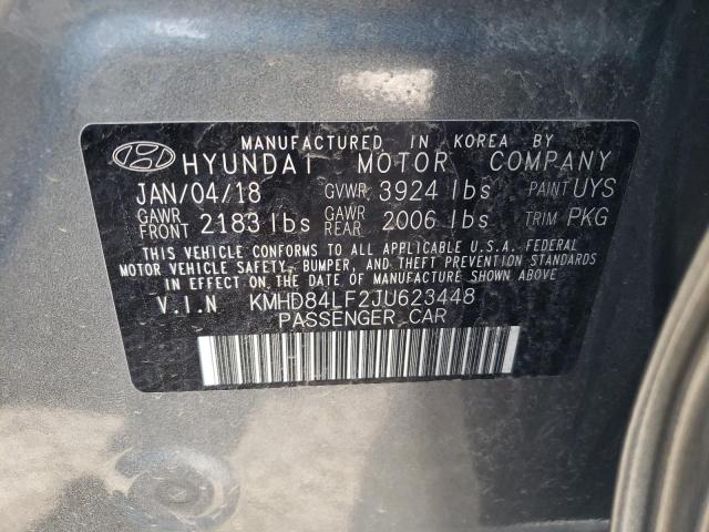 2018 HYUNDAI ELANTRA SE KMHD84LF2JU623448