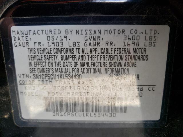 3N1CP5CU1KL534430 Nissan KICKS S