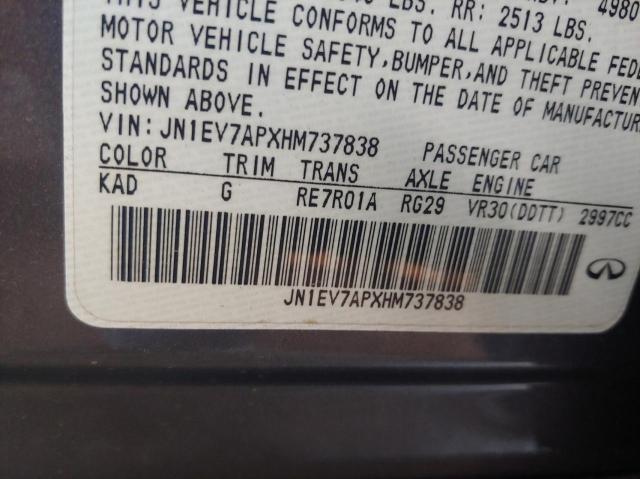 2017 INFINITI Q50 PREMIU - JN1EV7APXHM737838