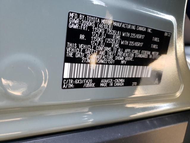 2022 TOYOTA RAV4 XLE - 2T3W1RFV5NW221501