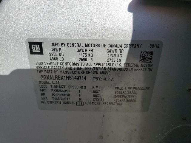 2017 GMC TERRAIN DE - 2GKALREK1H6149714