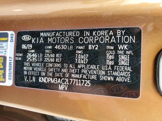 KNDPM3AC2L7711725 KIA Sportage Lx