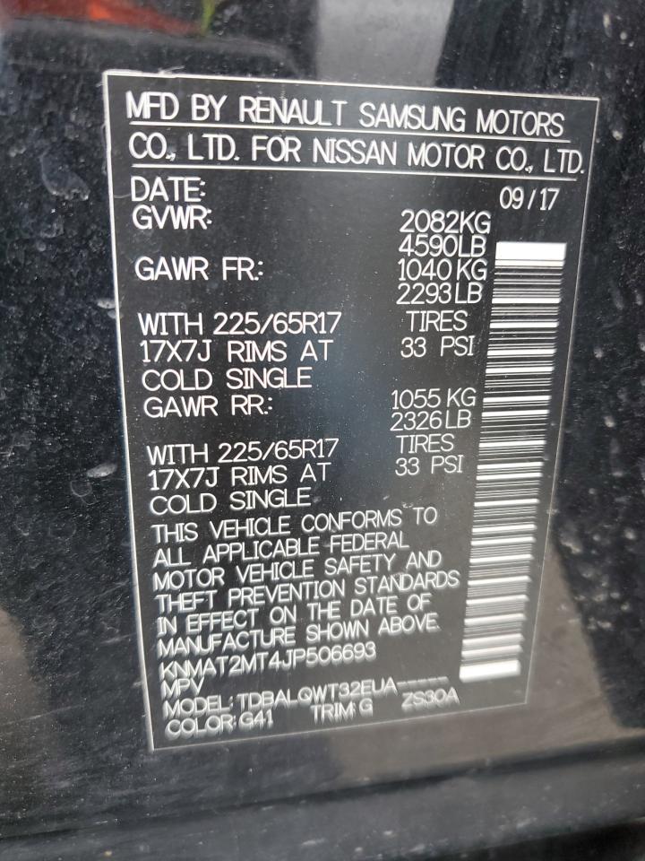 KNMAT2MT4JP506693 NISSAN ROGUE 2018