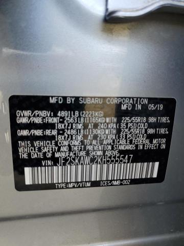 JF2SKAWC2KH555547 Subaru Forester Touring