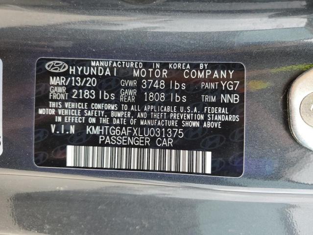 2020 HYUNDAI VELOSTER B - KMHTG6AFXLU031375