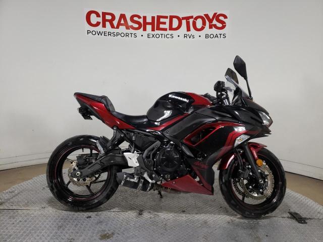 Salvage motorcycles for sale at Dallas, TX auction: 2021 Kawasaki EX650 M