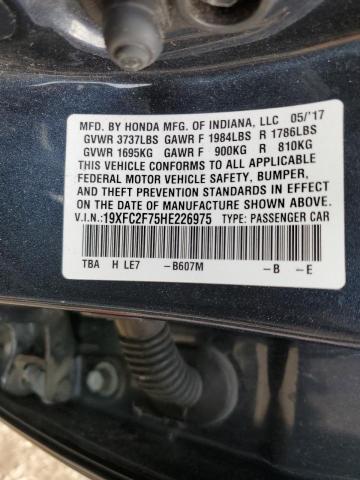 2017 HONDA CIVIC EX 19XFC2F75HE226975