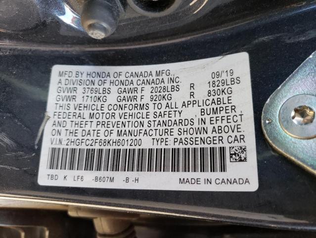 2019 HONDA CIVIC LX 2HGFC2F68KH601200