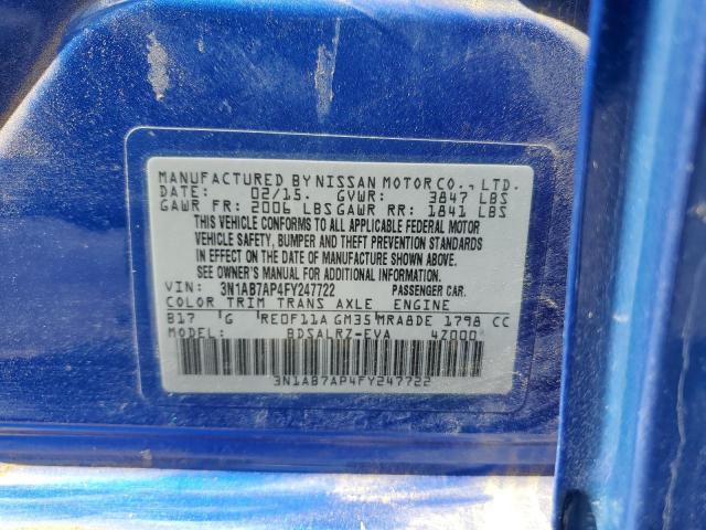 3N1AB7AP4FY247722 Nissan SENTRA S