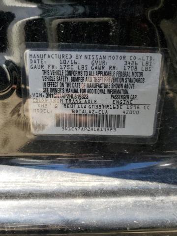 2017 NISSAN VERSA S 3N1CN7AP2HL819323
