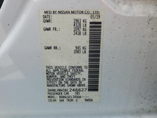1N4BL4BV1KC246627 Nissan ALTIMA S
