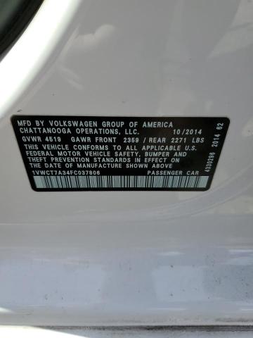 2015 VOLKSWAGEN PASSAT SEL - 1VWCT7A34FC037806