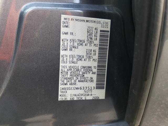 1N6ED1EJ2NN633513 Nissan FRONTIER S