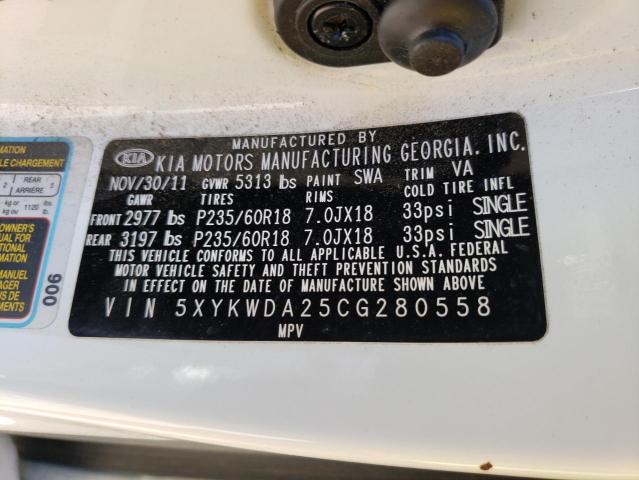 5XYKWDA25CG280558 KIA SORENTO SX