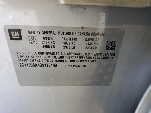 2016 CHEVROLET IMPALA LT - 2G1105SA4G9170149