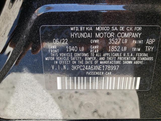 2022 HYUNDAI ACCENT SE - 3KPC24A6XNE178997