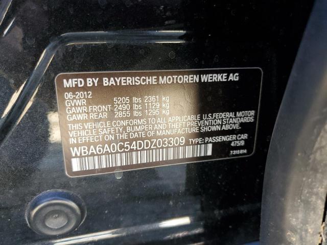 VIN WBA6A0C54DDZ03309 2013 BMW 6 Series, 640 I no.12