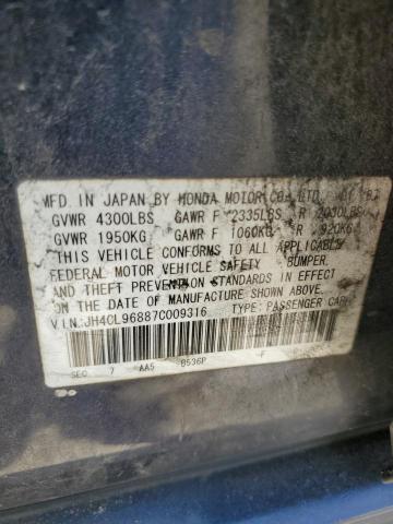 JH4CL96887C009316 Acura TSX