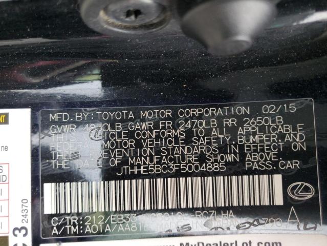 2015 LEXUS RC 350 - JTHHE5BC3F5004885