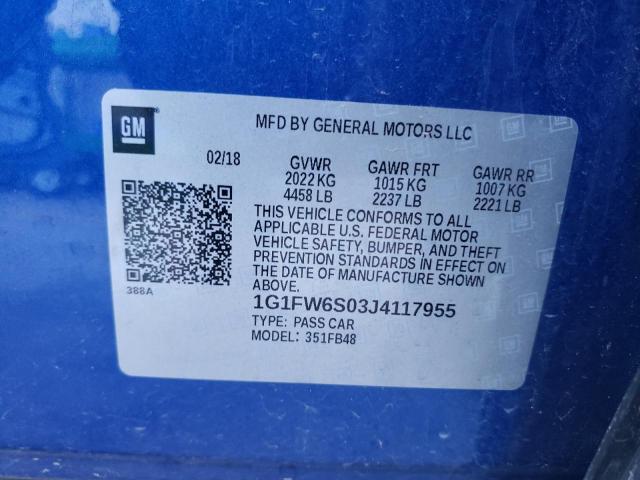 2018 CHEVROLET BOLT EV LT - 1G1FW6S03J4117955