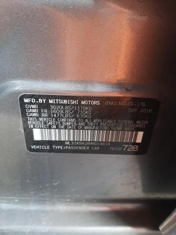 2017 MITSUBISHI MIRAGE GT ML32A5HJXHH014634