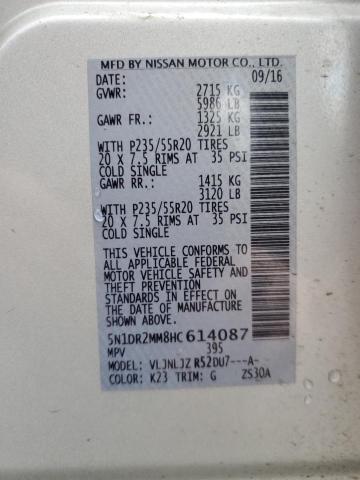 2017 NISSAN PATHFINDER 5N1DR2MM8HC614087