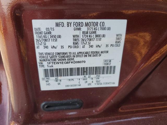 2015 FORD F150 XLT 1FTEW1EG8FKD06070