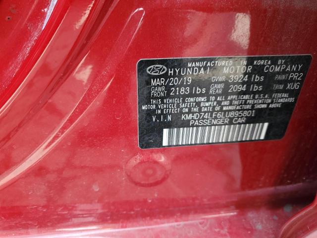 KMHD74LF6LU895801 Hyundai ELANTRA SE