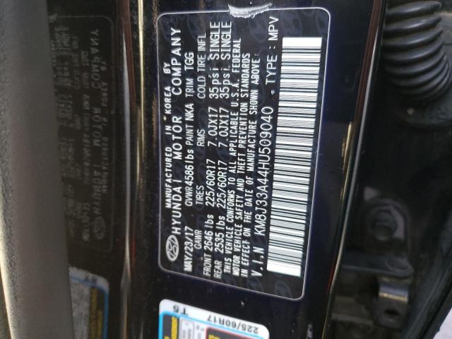 2017 HYUNDAI TUCSON LIM - KM8J33A44HU509040