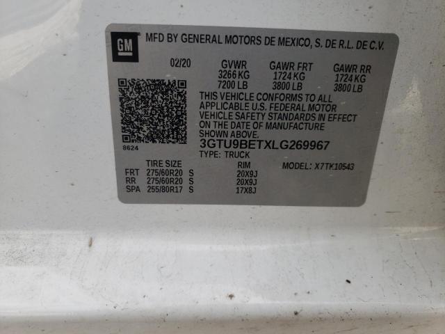 2020 GMC SIERRA K15 3GTU9BETXLG269967
