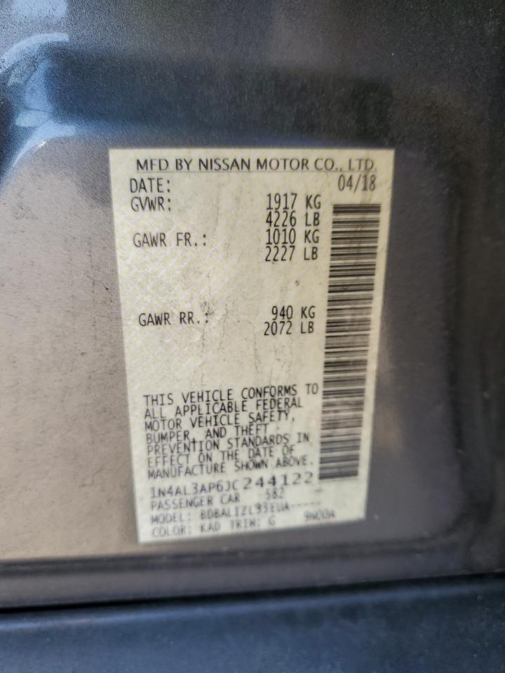 1N4AL3AP6JC244122 NISSAN ALTIMA 2018